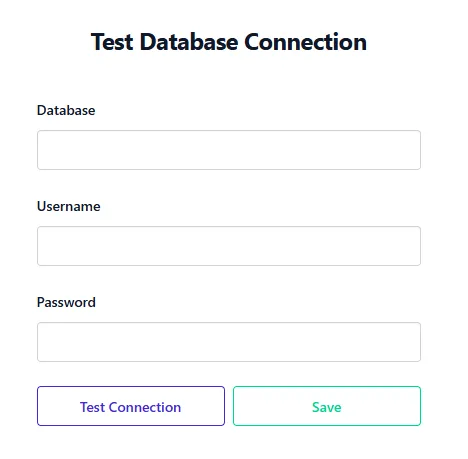 DB Connection Form